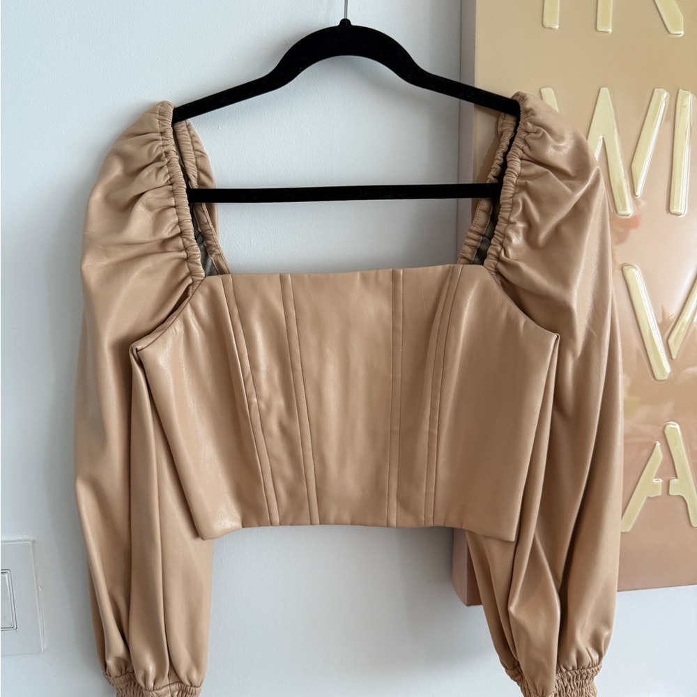 Alice & Olivia Leather Corset Top size 8